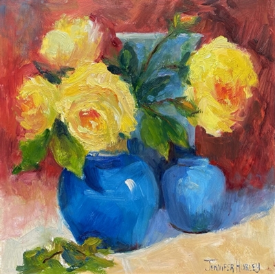 Impressionist Floral Still Life Oil Painting By Jennifer Hurley The 8